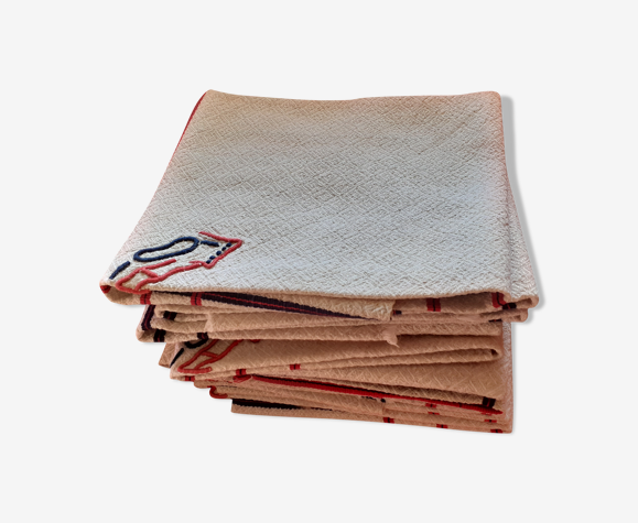 10 thick cotton towels. Basque style. Mongram.