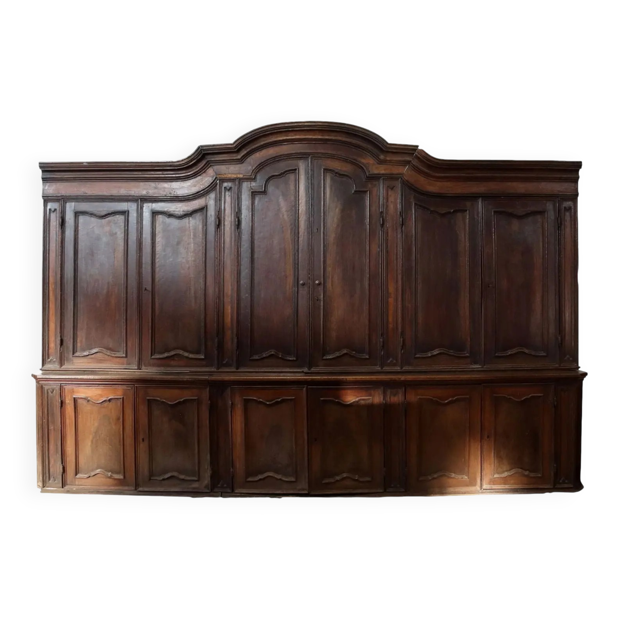 Antique walnut and poplar buffet, Italy 18th century