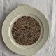 Plat à gâteaux en faïence motif cachemire vintage