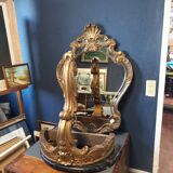 Console with mirror