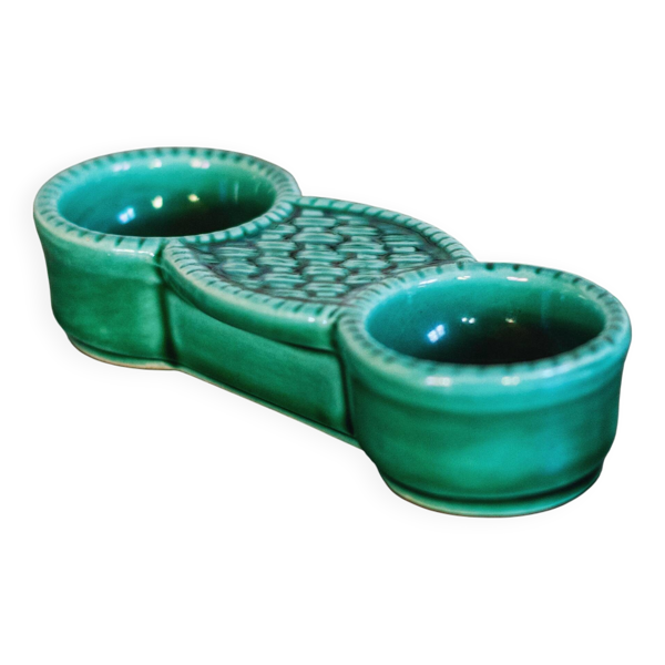 Salière céramique tressée Vallauris, 1950