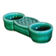Woven ceramic salt cellar Vallauris, 1950