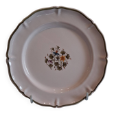 Assiette plate en faïence de Moustier Feret en très bon état