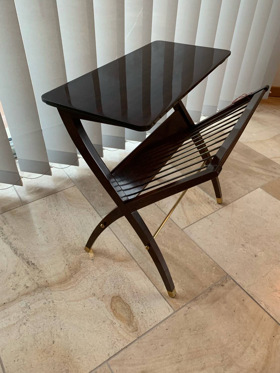 Magazine rack - vintage reading saddle