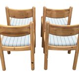 Vintage set of four Pinewood dining chairs Denmark