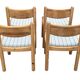 Vintage set of four Pinewood dining chairs Denmark