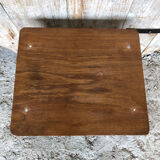 Table ecolier bois pieds compas vintage