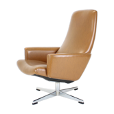 Fauteuil pivotant scandinave du milieu du siècle, années 1960