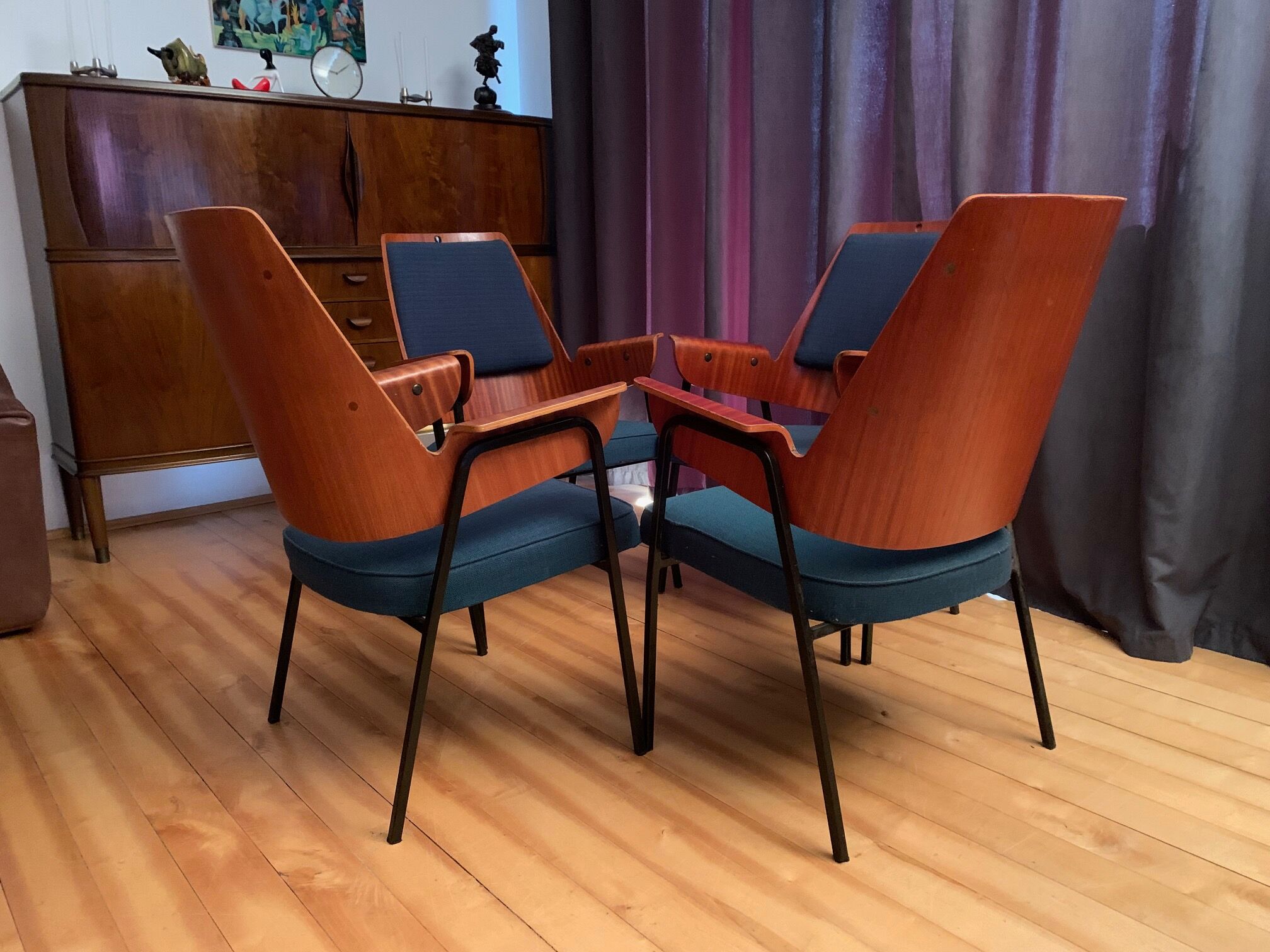 Set of four chairs, 1960s