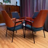 Ensemble de quatre chaises années 1960