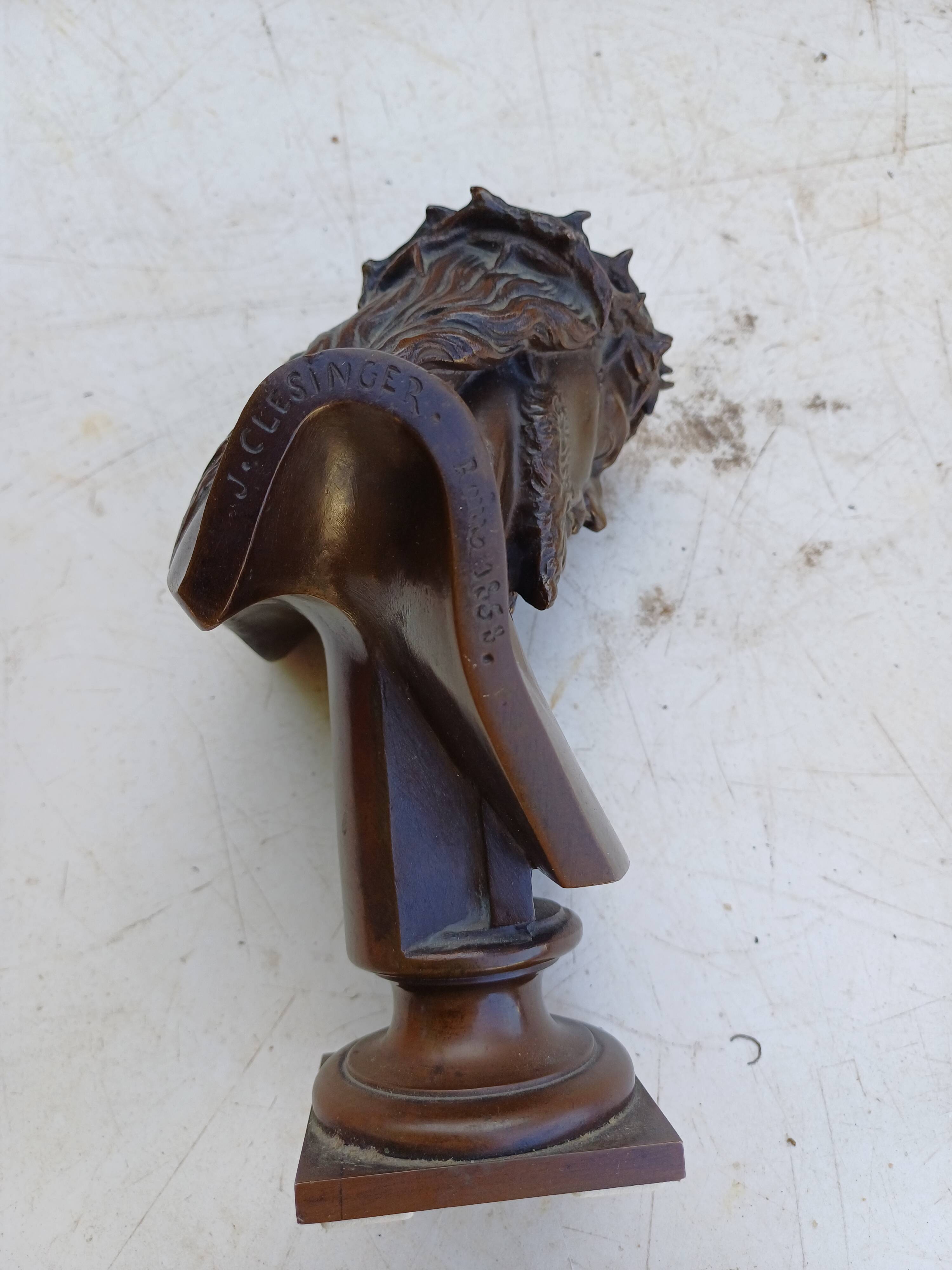 Bronze "Christ" by J.Clessinger Rome 1858 Barbedienne