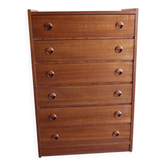 Chiffonnier en bois de placage teck