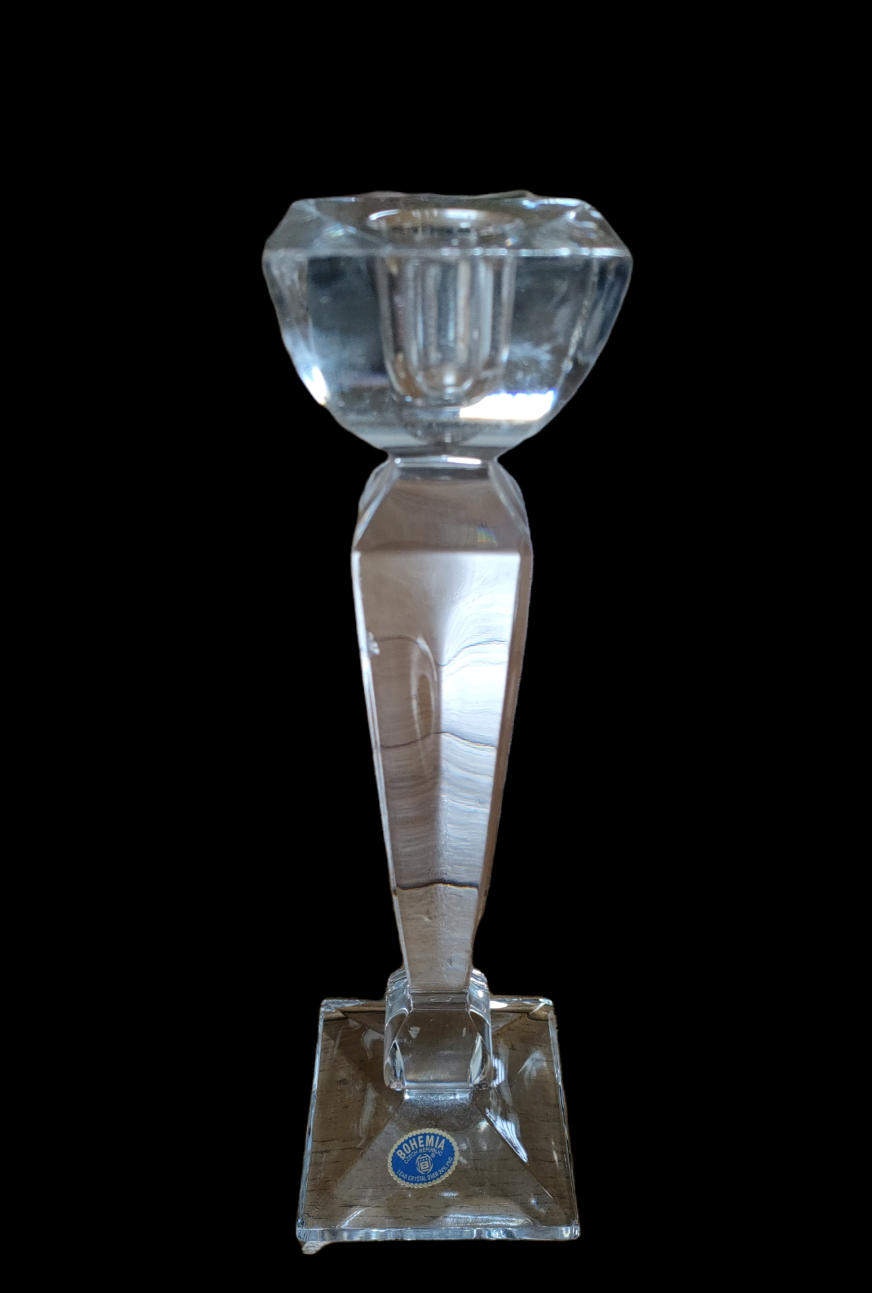 Candle holder solid crystal chandelier plain of boheme empery