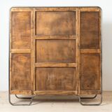 Bibliothèque Bauhaus, base en acier tubulaire, placage de noyer, années 1930