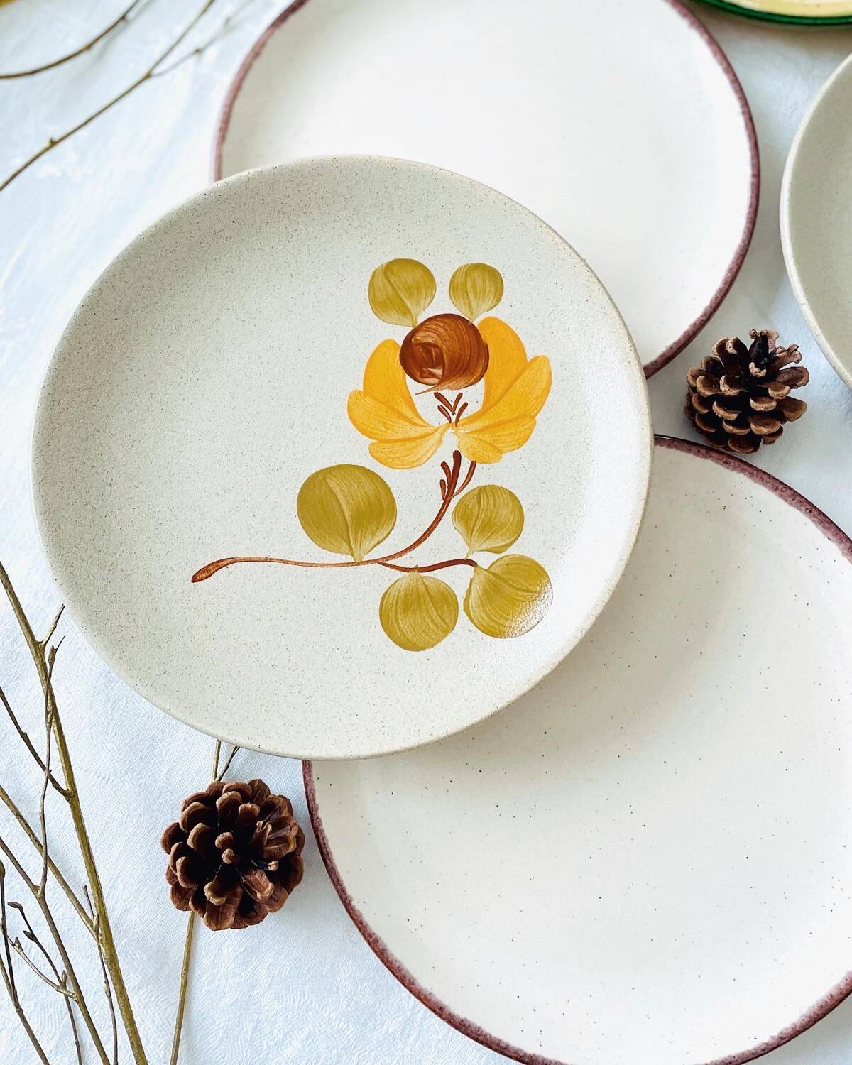 Set of 8 mismatched vintage dessert plates
