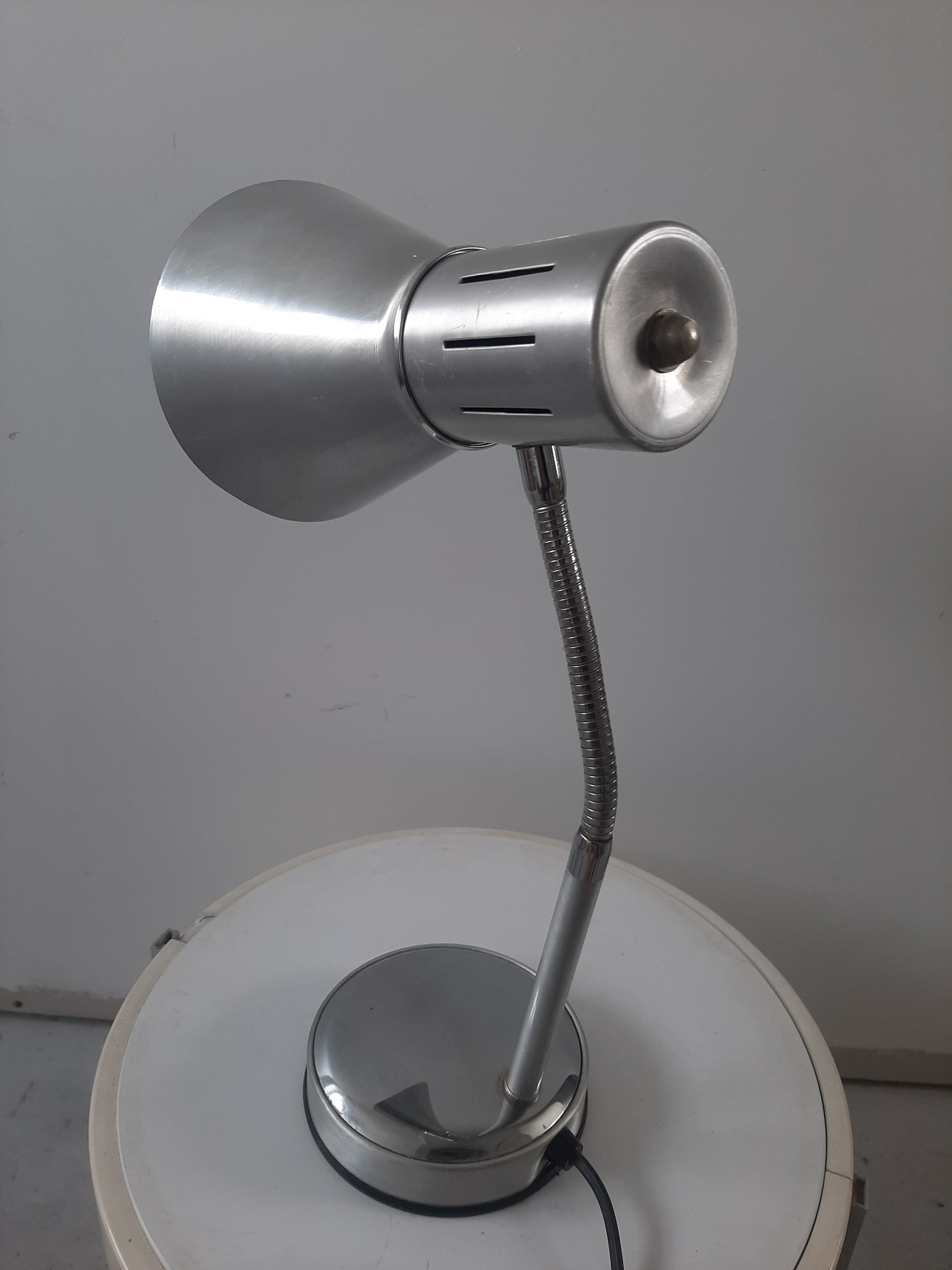 Vintage lamp 70s chrome and aluminum Veneta lumi