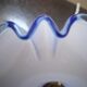 Hanging lamp ballad opaline blue art deco 1930 unusual shape ø 23.5