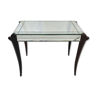 50s coffee table, mirror veneer top