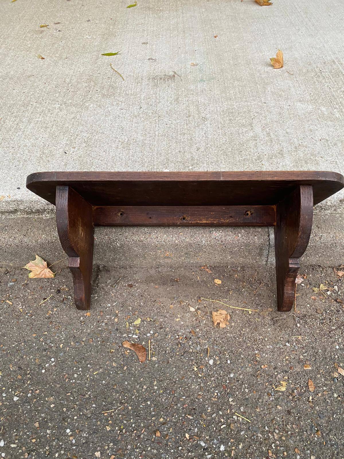19th century solid wood wall shelf