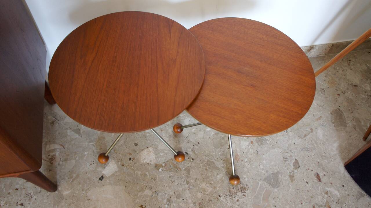 Guéridons Scandinave Vintage Albert Larsson Édition Alberts Tibro 1950 1960