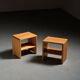 Pair of bedside tables from Arcs in solid pine, circa 1975.