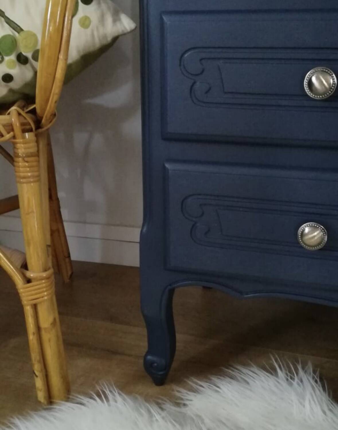 Commode vintage, plateau bois massif