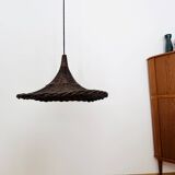 Large Italian Tulip Wicker Pendant Lamp