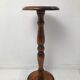 Column, wooden pedestal turned in vintage walnut
