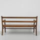 Oak cafe sofa with armrests 160 cm long
