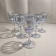 6 verres à vin en cristal bleu