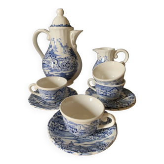 English style earthenware coffee service from Luneville