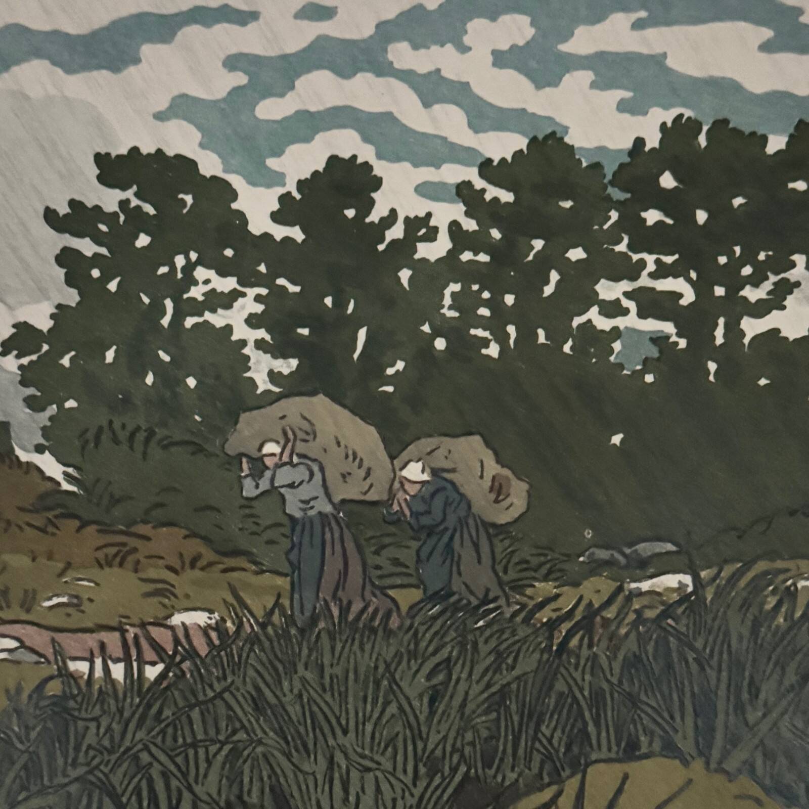 Lithograph by Henri Rivière Stream at Lopérec