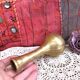 Vintage hammered solid gilded bronze soliflore vase
