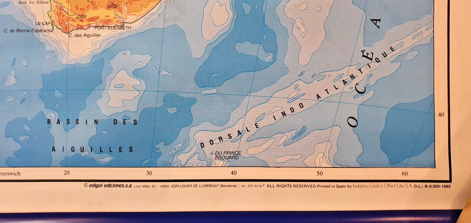 School wall poster Africa physical/political 140 cm x 97 cm brand soral