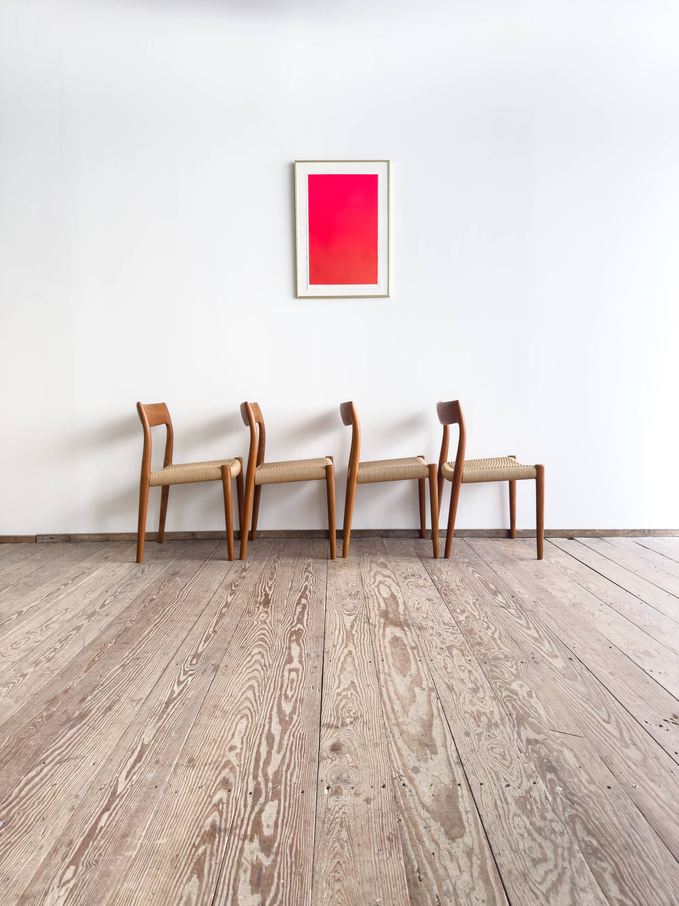 Chaises danoises en teck Mid-Century par Niels O. Møller # 77, set de 4