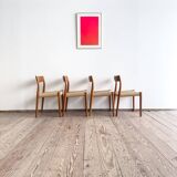 Chaises danoises en teck Mid-Century par Niels O. Møller # 77, set de 4