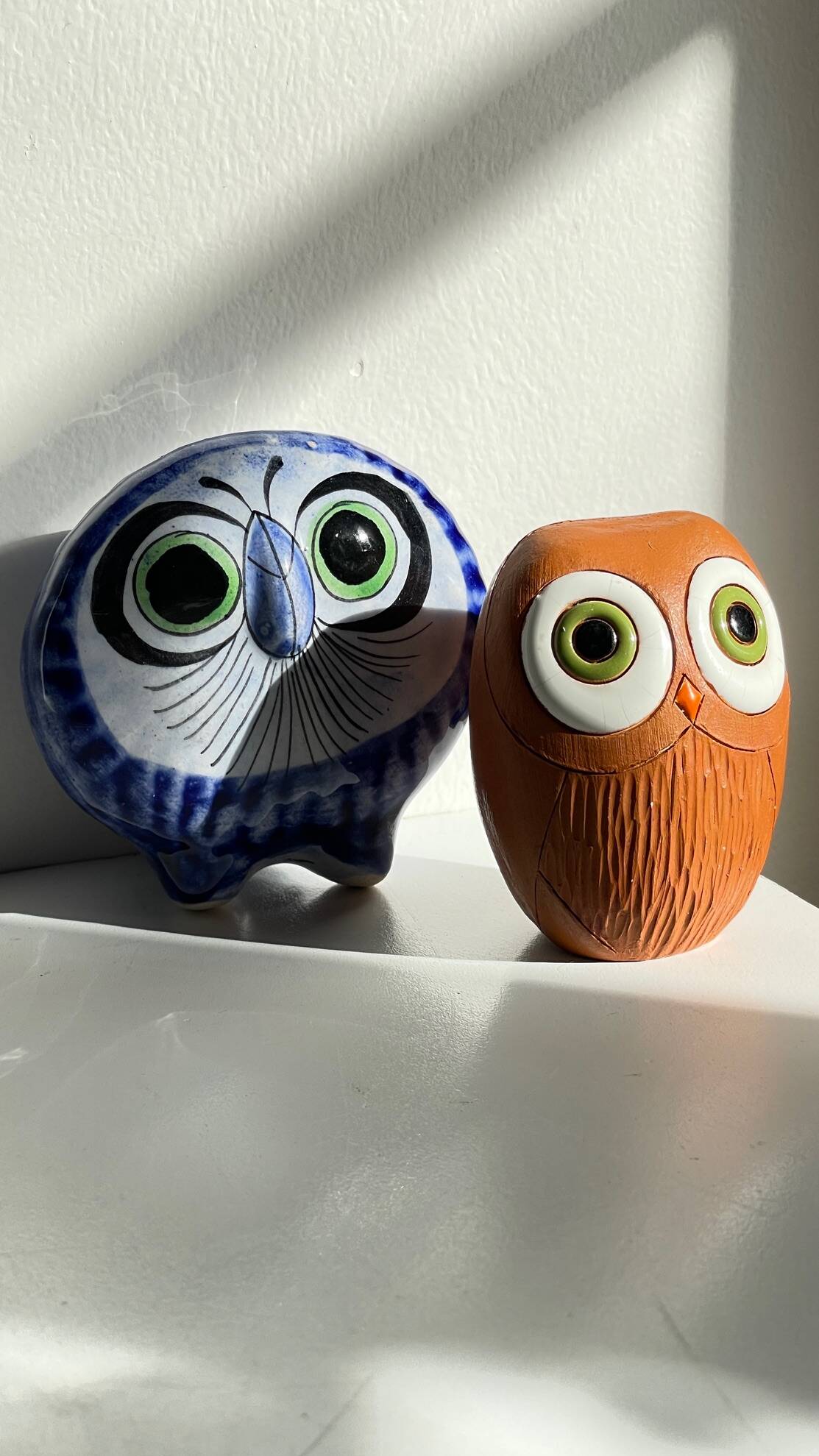 Vintage Handmade Ceramic Owls