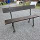 Cast iron garden bench with solid oak seat
