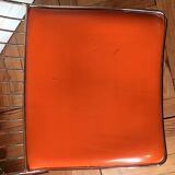 70s chrome metal and skai chair