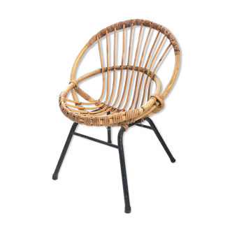 Fauteuil corbeille enfant vintage