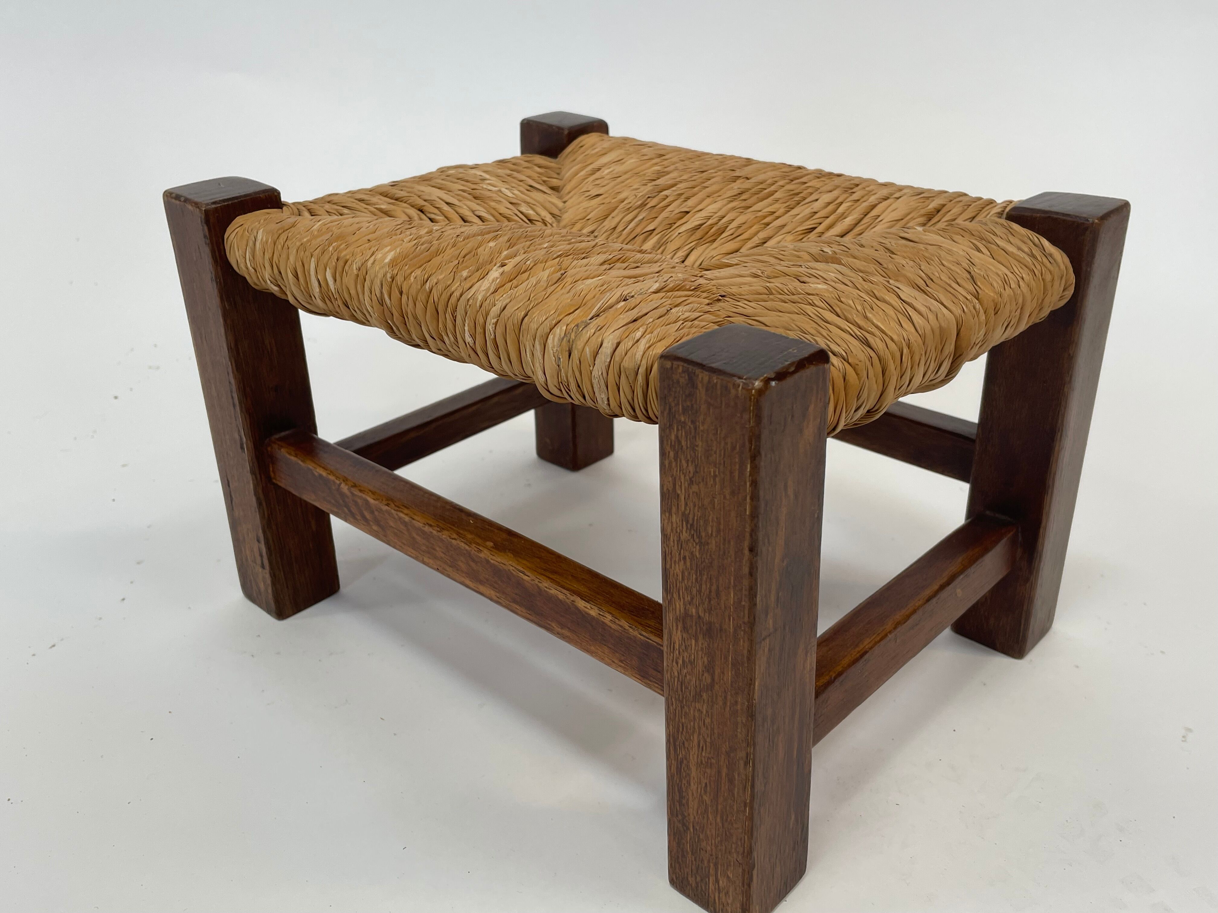 Vintage footstool stool minimalist