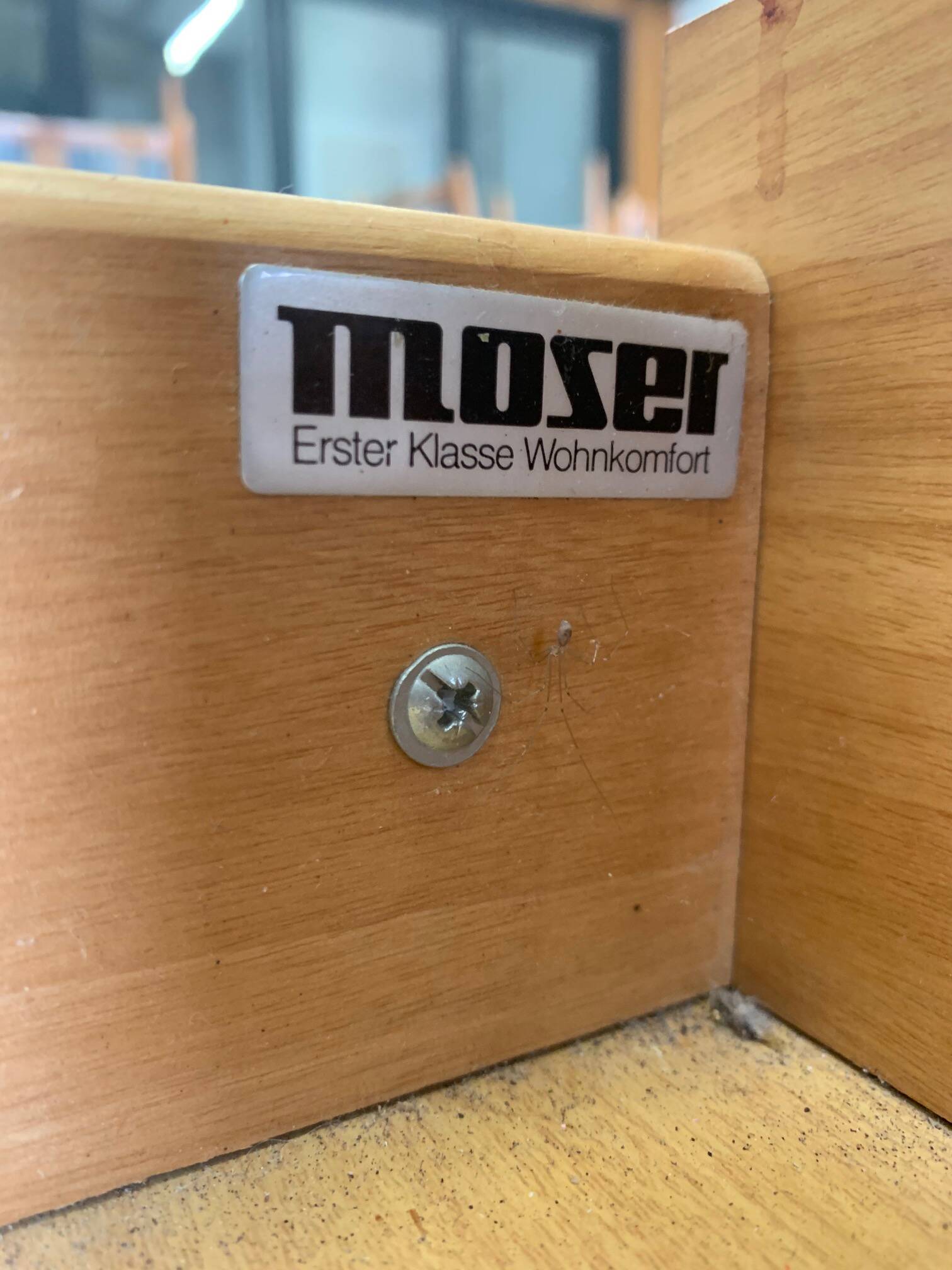 Paire de tables de chevet modernes du milieu du siècle 1970 par Moser