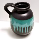 Black and Teal Fat Lava Ceramic Vase Multi-Color 484-30 Scheurich WGP