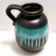 Black and Teal Fat Lava Ceramic Vase Multi-Color 484-30 Scheurich WGP