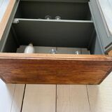 Antique oak wall or installation window