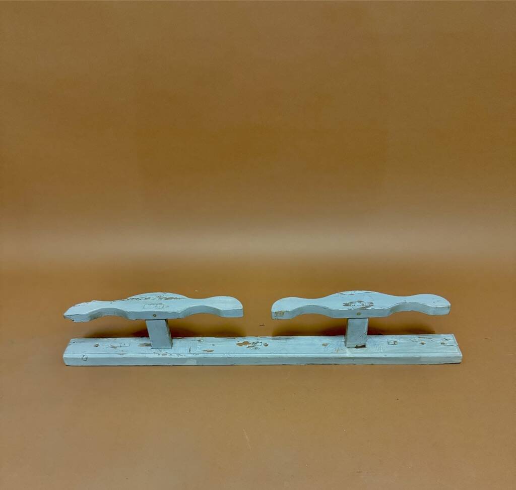 old wooden coat rack