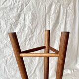 Solid wood tripod stool