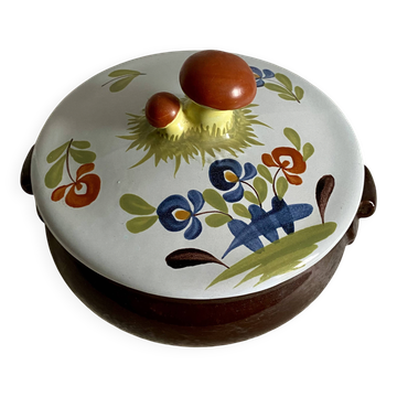 Plat de service. Soupière. Faïence de Desvres