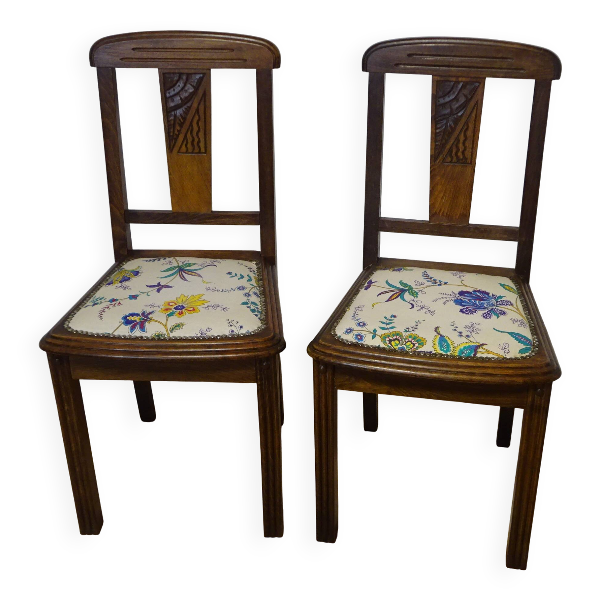 Art Deco chairs, Robur, both.