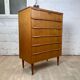 Scandinavian chest of drawers 6 vintage teak drawers, 60s